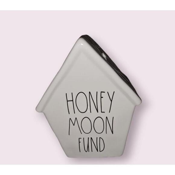 Rae Dunn Artisan Collection Honey Moon Fund Ceramic House Bank | NEW IN BOX - Picture 1 of 11